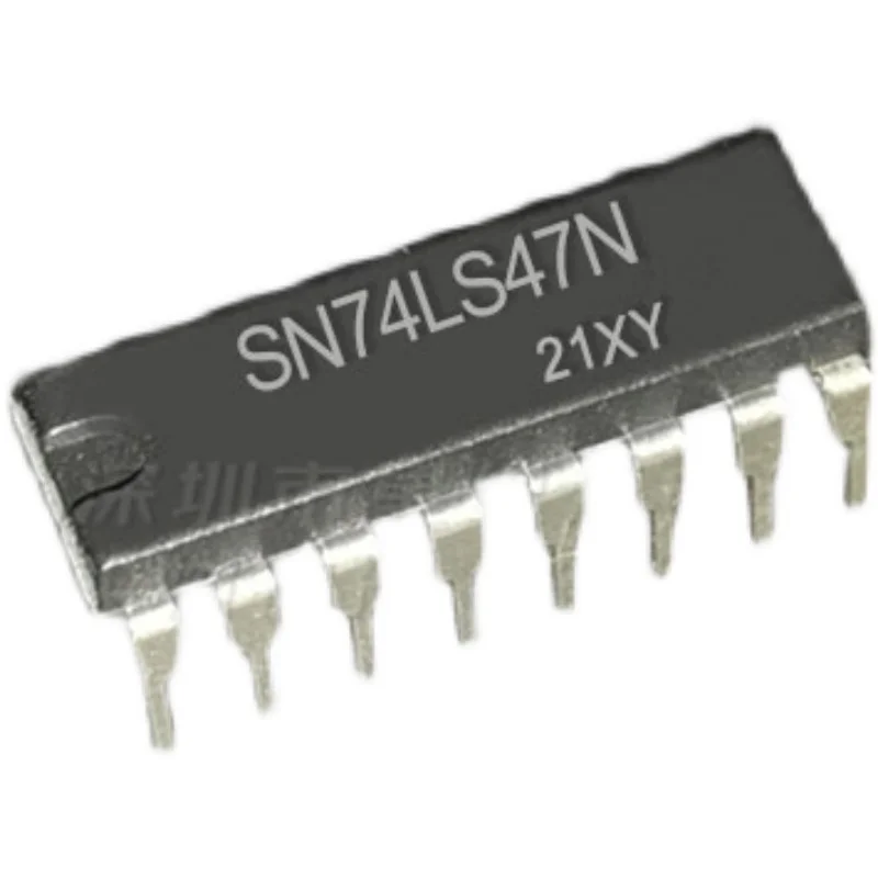 [IN STOCK]1 PieceNew SN74LS47N 74LS47 in-line DIP-16 LED Display Driver 7-segment Display