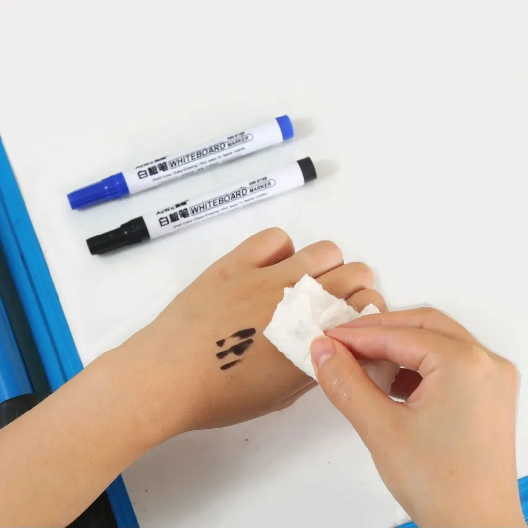 4/8Pcs Black Erasable Whiteboard Pen, Red Blue Easy to Wipe Large Head Pen, Large Capacity Glass Note Pen, Whiteboard Marker Pen