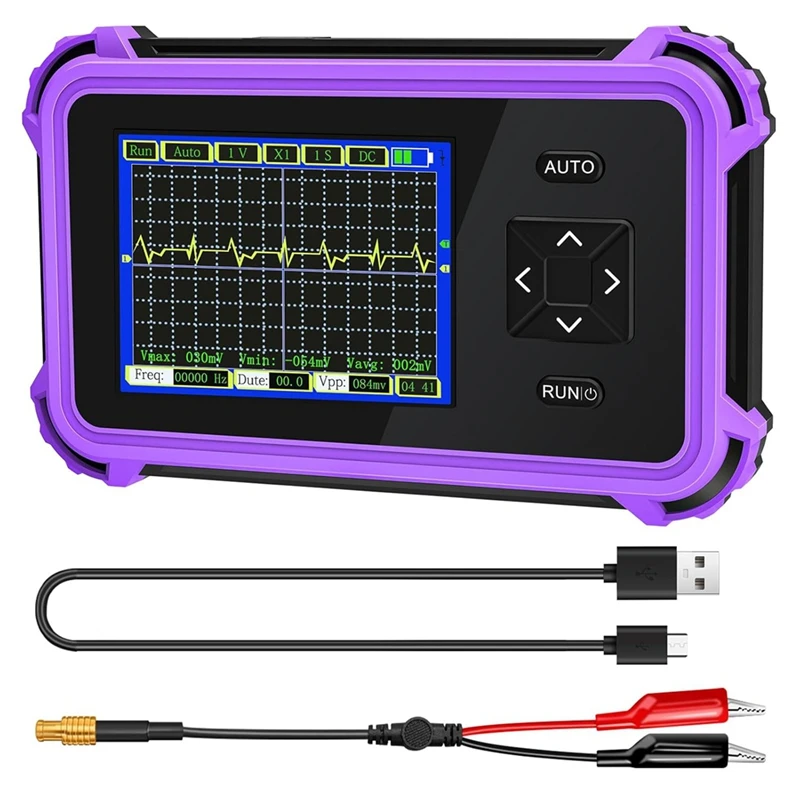 2.8Inch TFT Digital Oscilloscope 1Mhz Bandwidth,8.33Msa Sampling Rate Auto/Normal/Single Trigger Mode,Suitable For Home