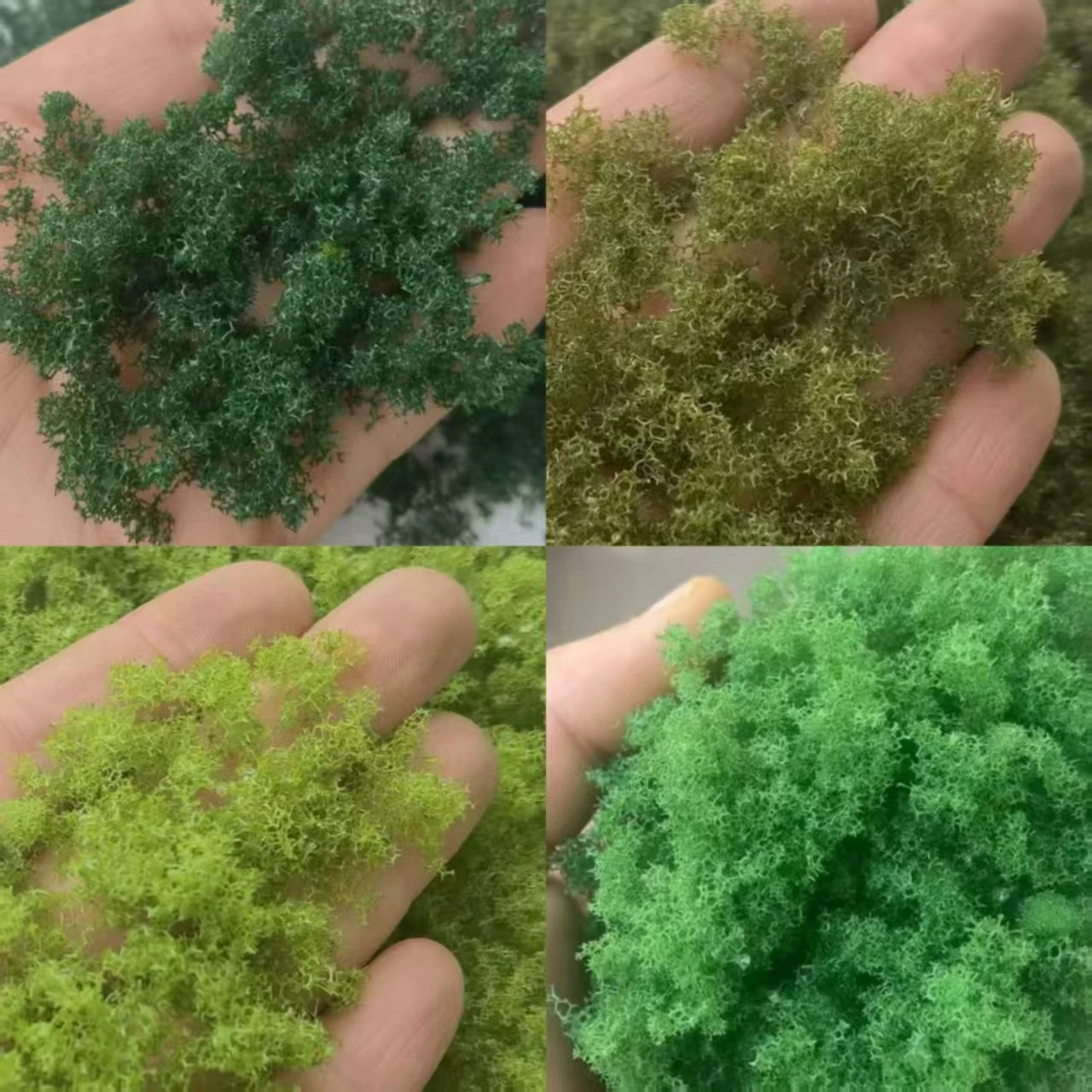 22G Simulation Tree Powder Green Plant Tufted for DIY Miniature Lowland Shrub Bushy Tuft Architecture Building Model Railway