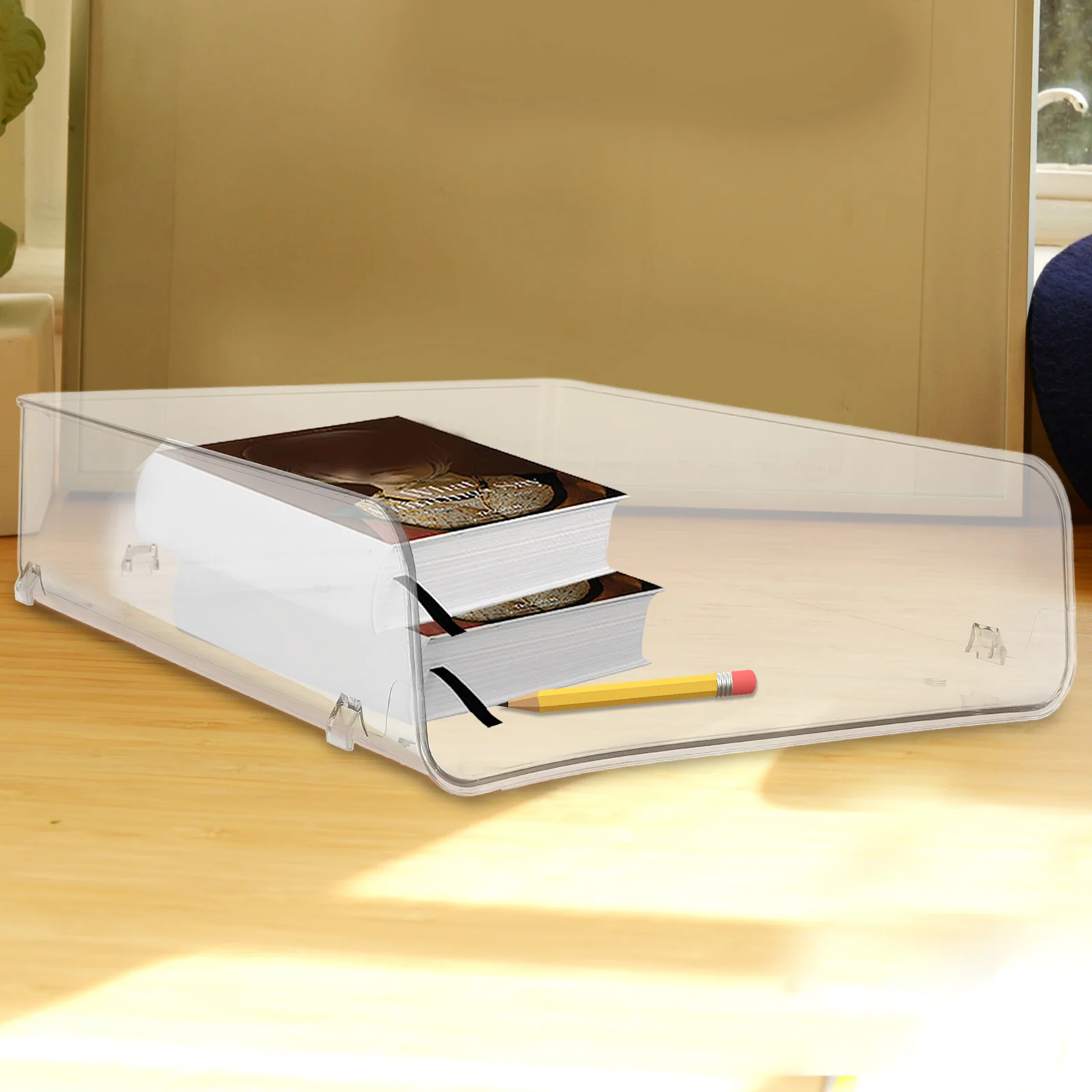 File Storage Transparent Desk ganizer Home Use Home Use Sundries Storage ganizer PET Material Multipurpose Office Supplies