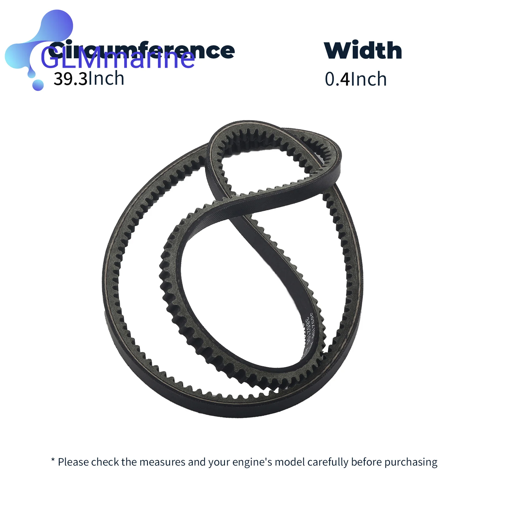 311606 Alternator Belt Compatible with Volvo Penta 5.0L 5.7L 5.8L OMC 120 140 165 Engines Replaces 3852106 3852336 3853713 view 2