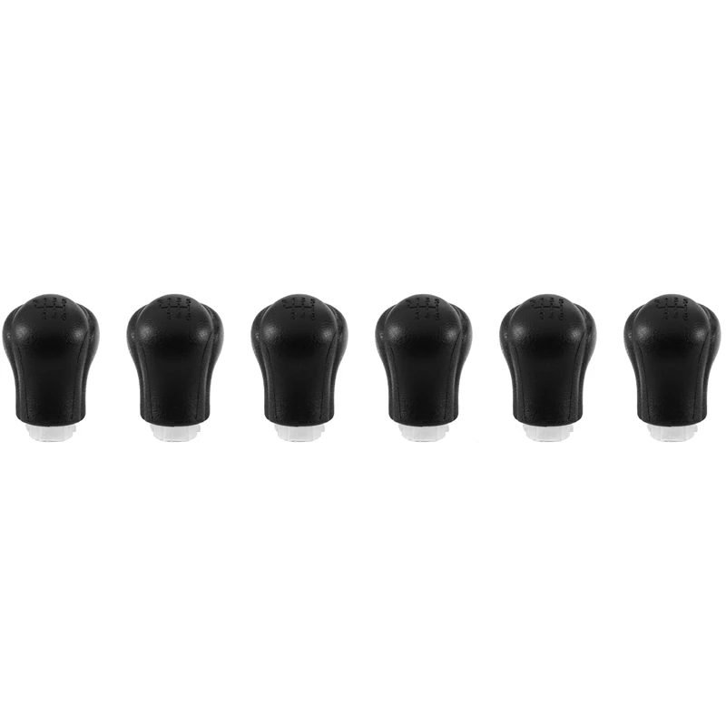 6X Car Manual Leather Gear Shift Knob Gear Handball Lever For Toyota Hilux Revo 6 Speed