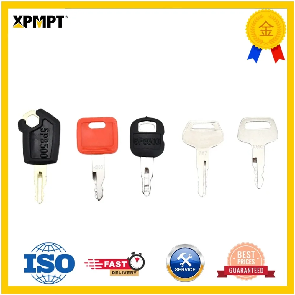 Ignition Keys 5PCS For John Deere For Komatsu For Kato Dozer Roller Skid Steer Loader