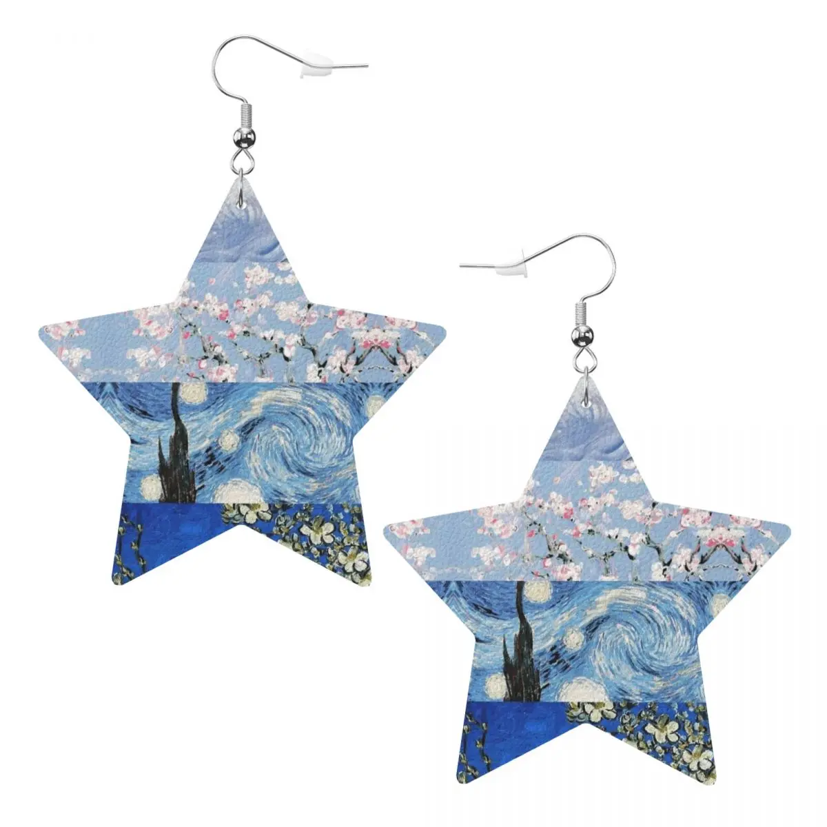 

Custom Vincent Van Gogh Painting Collage Dangle Drop Earrings Leather Earrings for Women Fashion For Valentine's Day