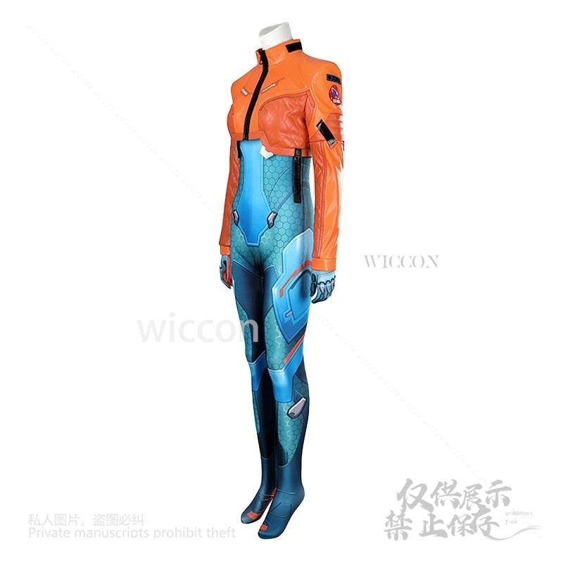 Anime Game Over Watch Juno Cosplay Costume Jumpsuit Full Set Coat Pants Outfit Plus Size XS-3XL Women Halloween Party Customized
