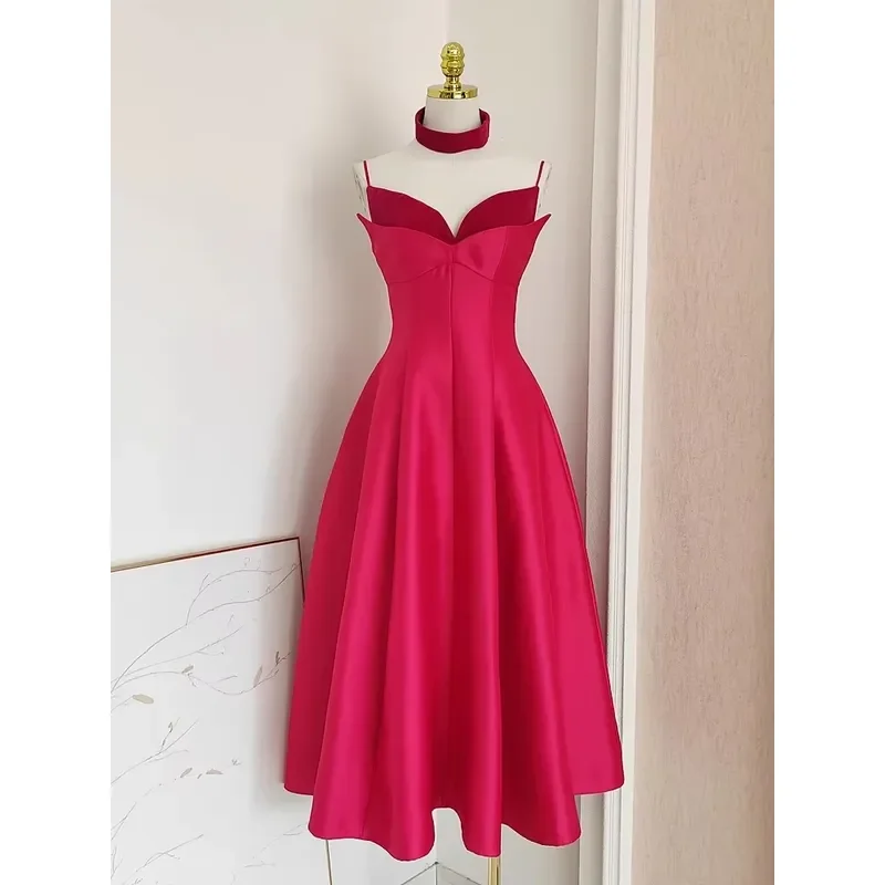 Velvet Patchwork Strapless Sling Dress Women Sexy Slim Fit Big Swing Long Party Ball Gown Wedding Evening Vestidos 2024