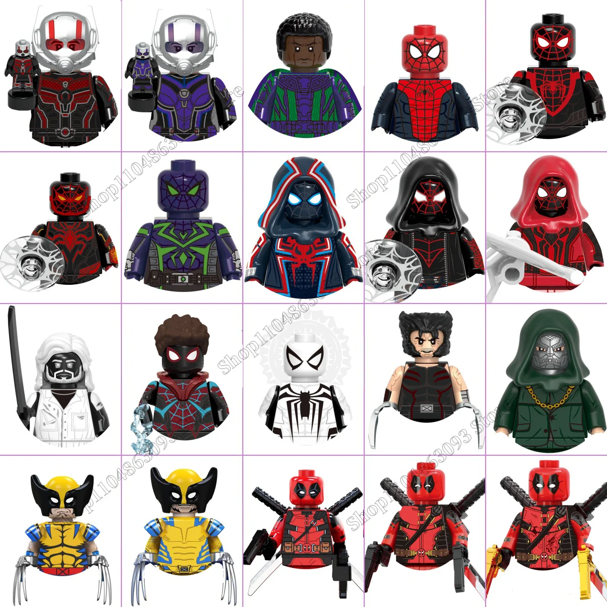 

Hot toys building blocks Marvel Doctor Doom Cyclops Wolverine Mini bricks children's toys holiday party gifts