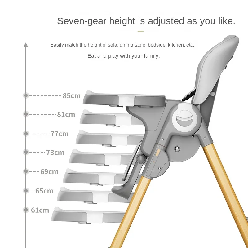 키즈 식사 의자, 높이 조절 가능, 간단한 접이식 다기능 어린이 좌석, 유아용 하이 체어