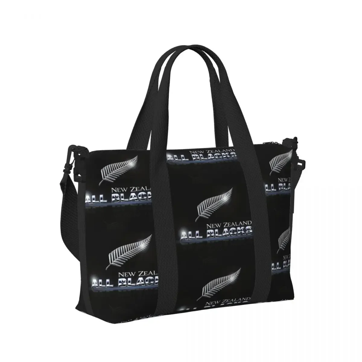 

All Blacks Rugby Beach Travel Bag Large Capacity Tote Bags for Gym Yoga Women Shopping Duffle Shoulder Bag