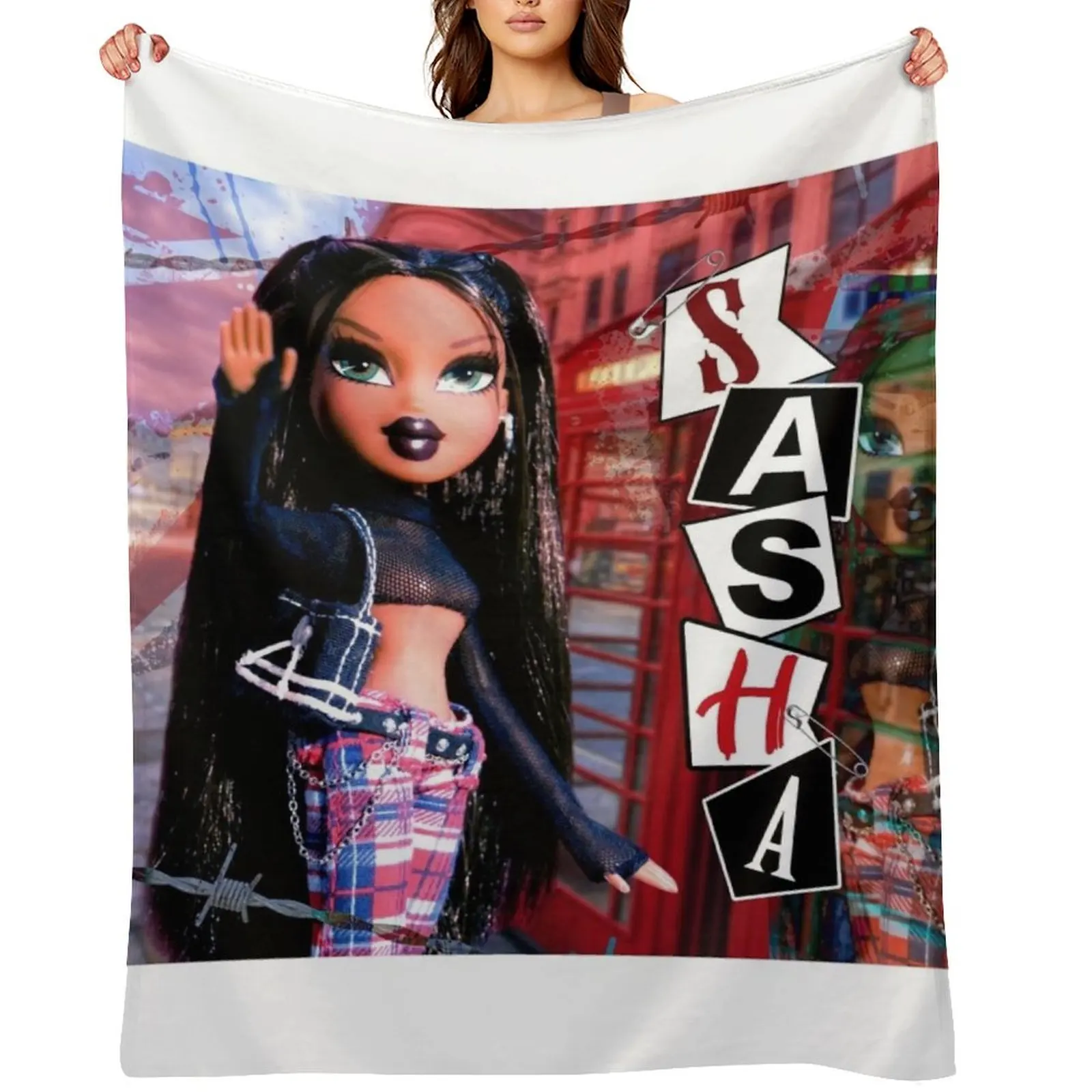 

Bratz Punk Sasha Throw Blanket Sofa Quilt Heavy Extra Large Throw Large Blankets