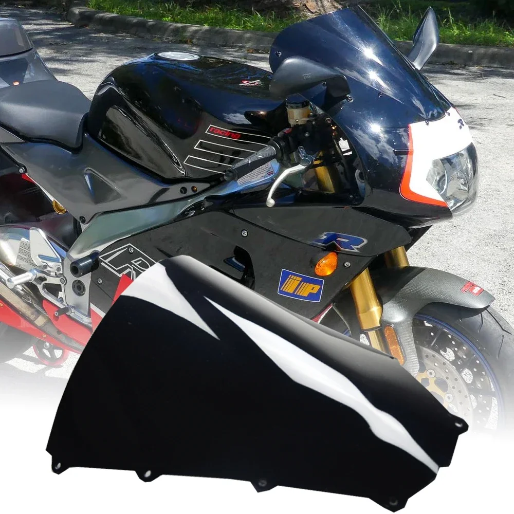 Motorcycle Windshield Windscreen Wind Deflector Screen For Aprilia RSV1000 MILLE R 1999 2000 RSV1000R RSV 1000 Accessories Black