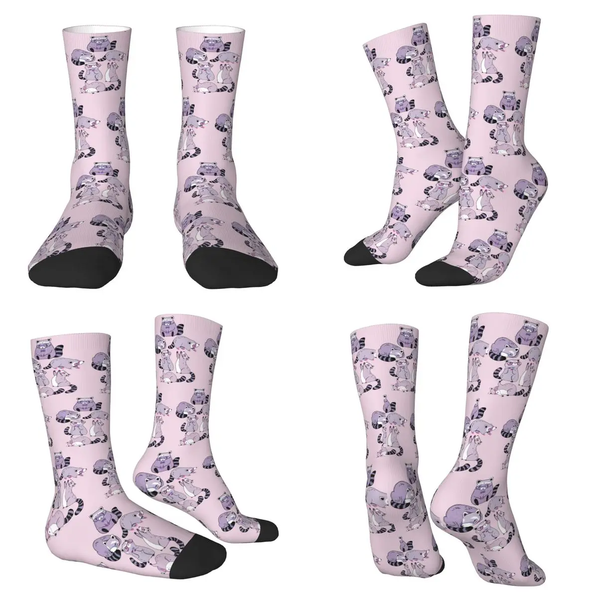 

Cartoon Cute Raccoon Socks Harajuku Super Soft Stockings All Season Long Socks for Man Woman Valentine's Day Gifts