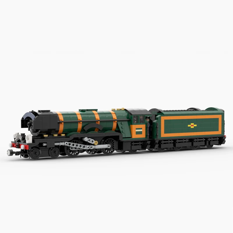 MOC-145598 City Railway Series 60103 Flying Scotsman Locomotive And Rolling Stock Building Block Assembly Models Brick Toy Gifts