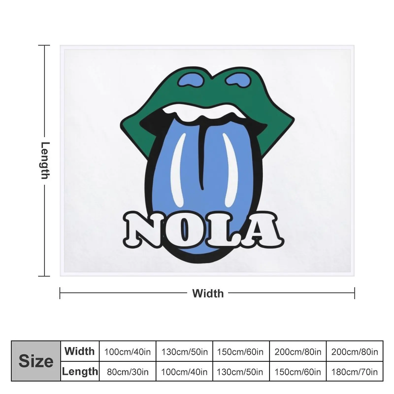 NOLA Lips with Tongue Throw Blanket Furrys christmas gifts warm for winter Blankets