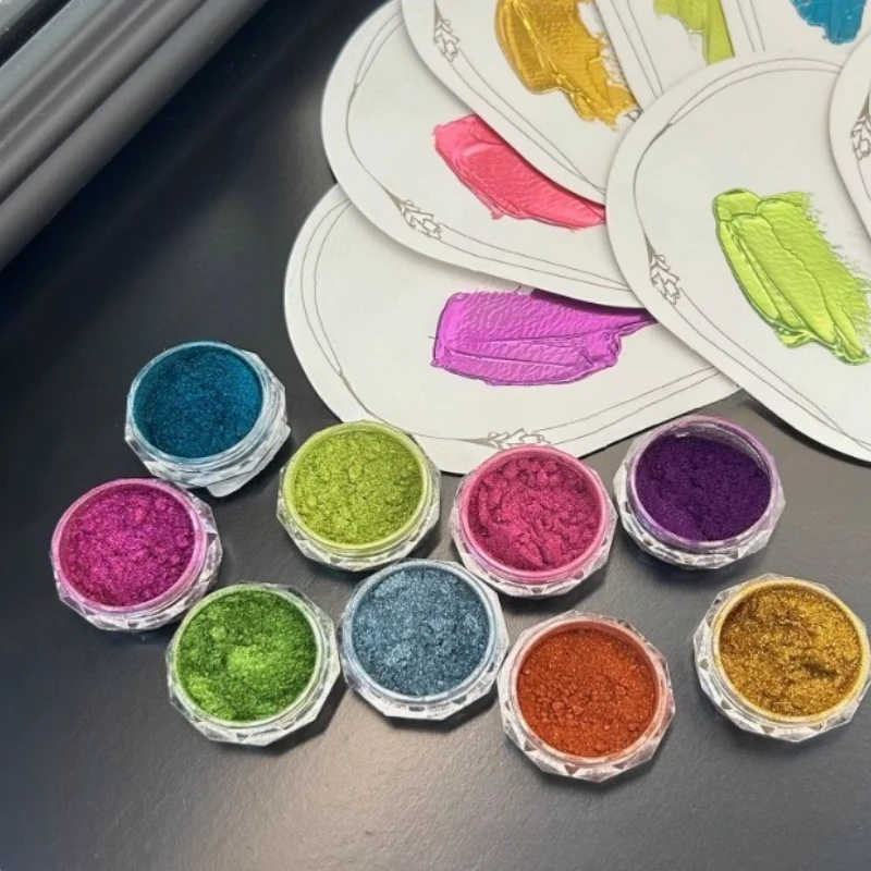 

10Box Chrome Mirror Nail Powder Metallic Silver Gold Blue Nail Art Glitter Rubbing Pigment Flakes Dust For DIY Luxury Manicures