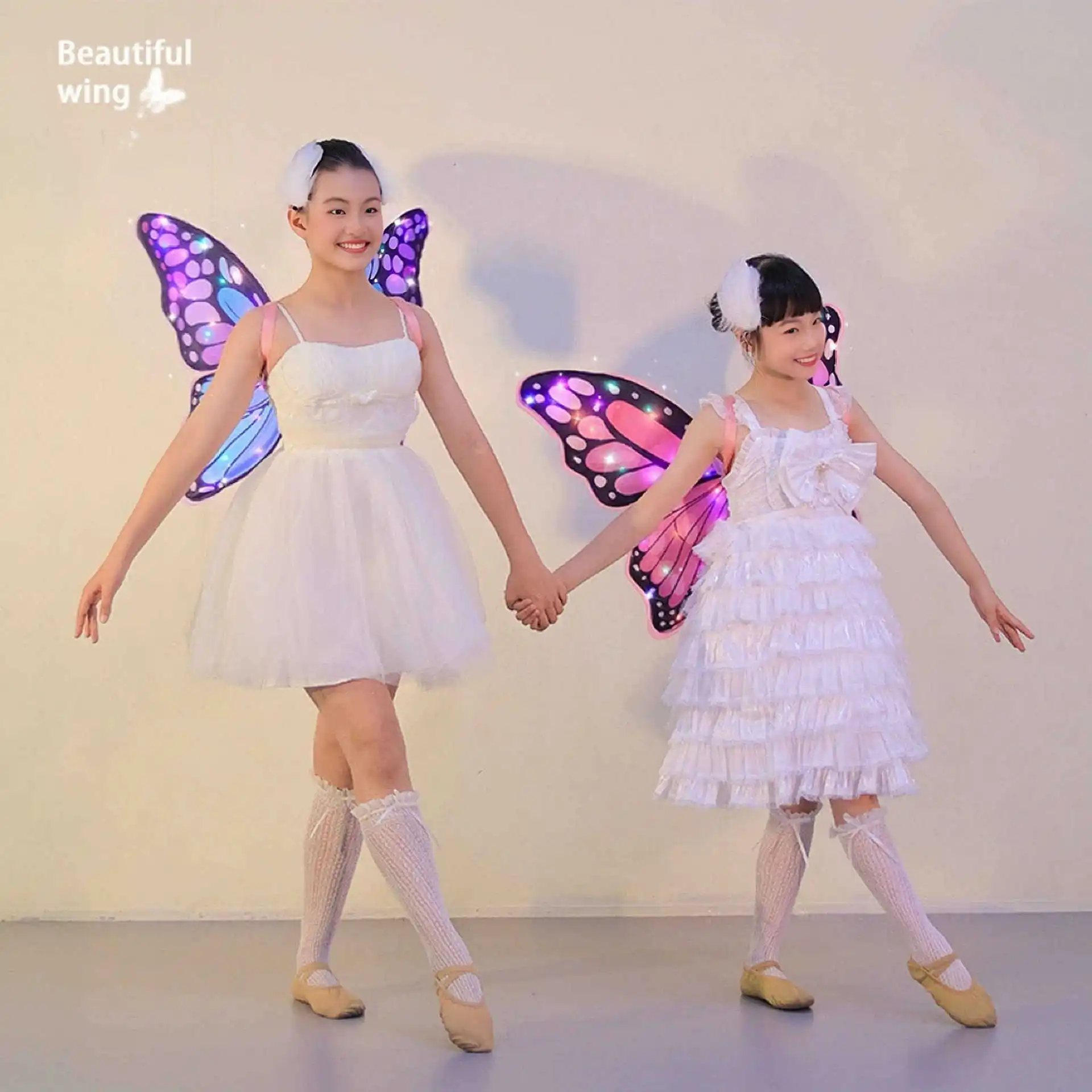 เด็กไฟฟ้าปีกผีเสื้อของเล่นดอกไม้ Fairy Elf Wing กลับตกแต่งพรรคแต่งตัวคอสเพลย์ของเล่นของขวัญวันเกิด