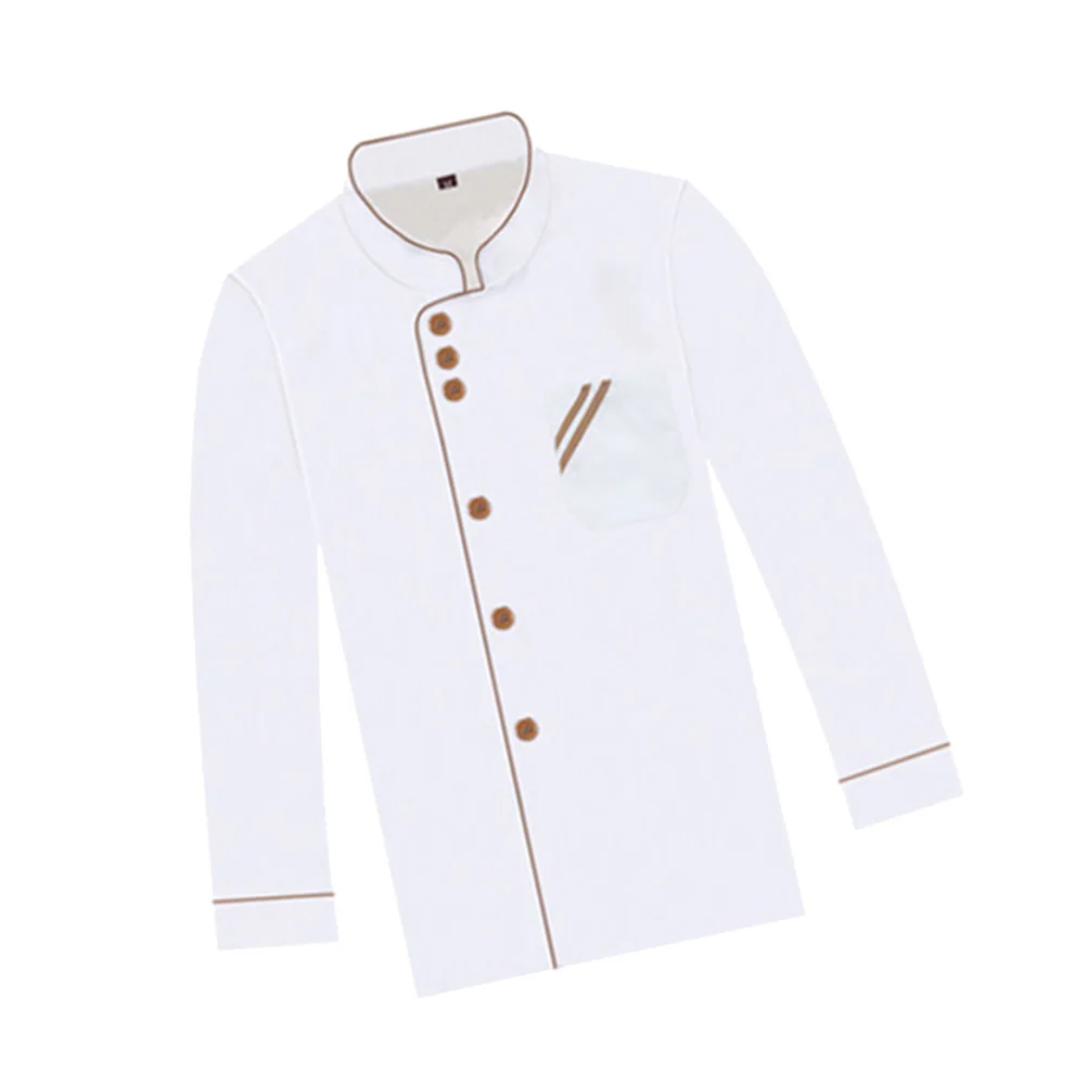 Dress Long-sleeved Chef's Clothes Woman White Top Large Shirts for Women Apparel
