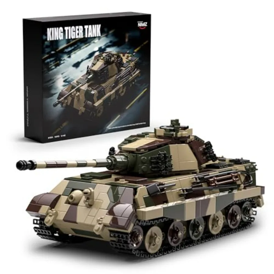 

Nifeliz King Tiger Tank Building Set WW2 Military Tank Model Toy for Adults Collectible Army Display Piece and Gift for Enthusi