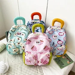 Mochilas con estampado de frutas para niños y niñas, morral escolar con estampado de dibujos animados, ligero y portátil, estilo coreano, 2024