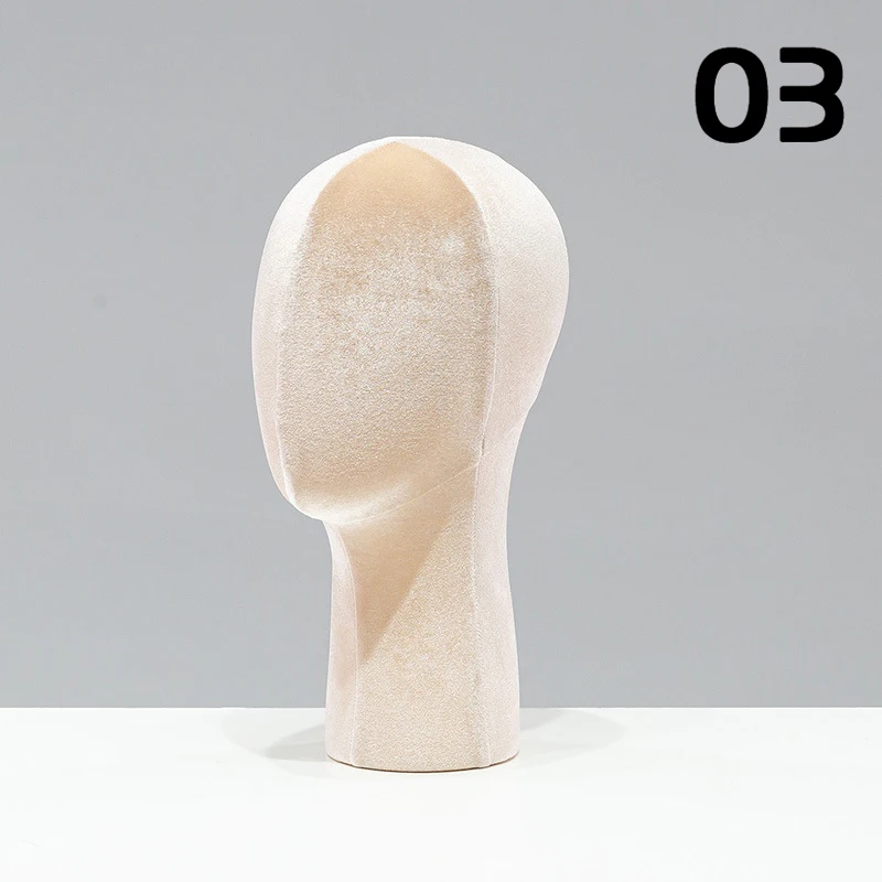 33 cm fluwelen mannequins hoofdprops voor sieradendisplay en reclamefotografie decor winkelcentrum raam hoed brilhouder
