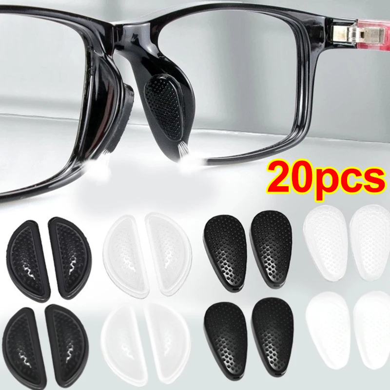 

2/20pcs Transparent Silicone Eyeglass Airbag Soft Nose Pads Nosepads on Glasses Sharing Comfortable Anti-Slip for Nose Pad