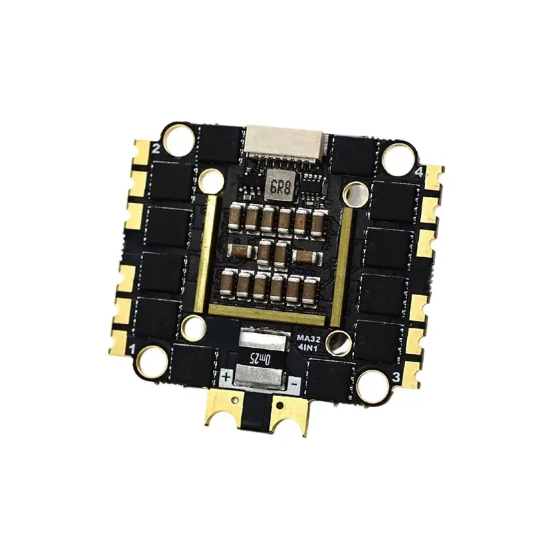 B92B 4IN1 55A ESC for FPV Racing Drone, AM32 32bit Firmware Bi-Directional DShot, 3-6S ESC Board for RC Quadcopter