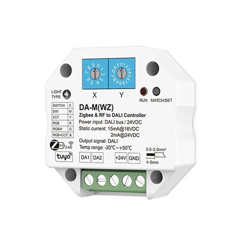 at41-da-m-wz-tuya-zigbee-rf-to-dali-コンバーター-6-in-1-アプリクラウド対応-daliバス駆動-24v-rgb-cct-rgbw制御