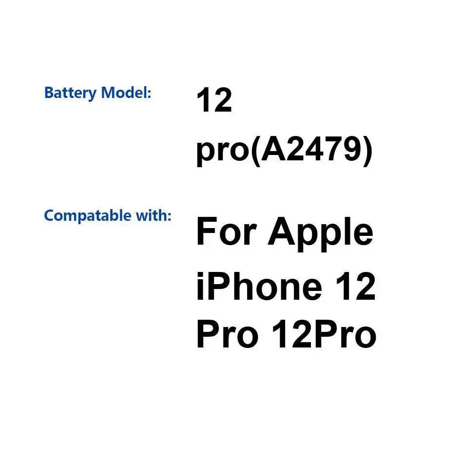 

Быстрая зарядка 2815 мАч для аккумулятора мобильного телефона Apple Iphone 12 Pro 12 Pro