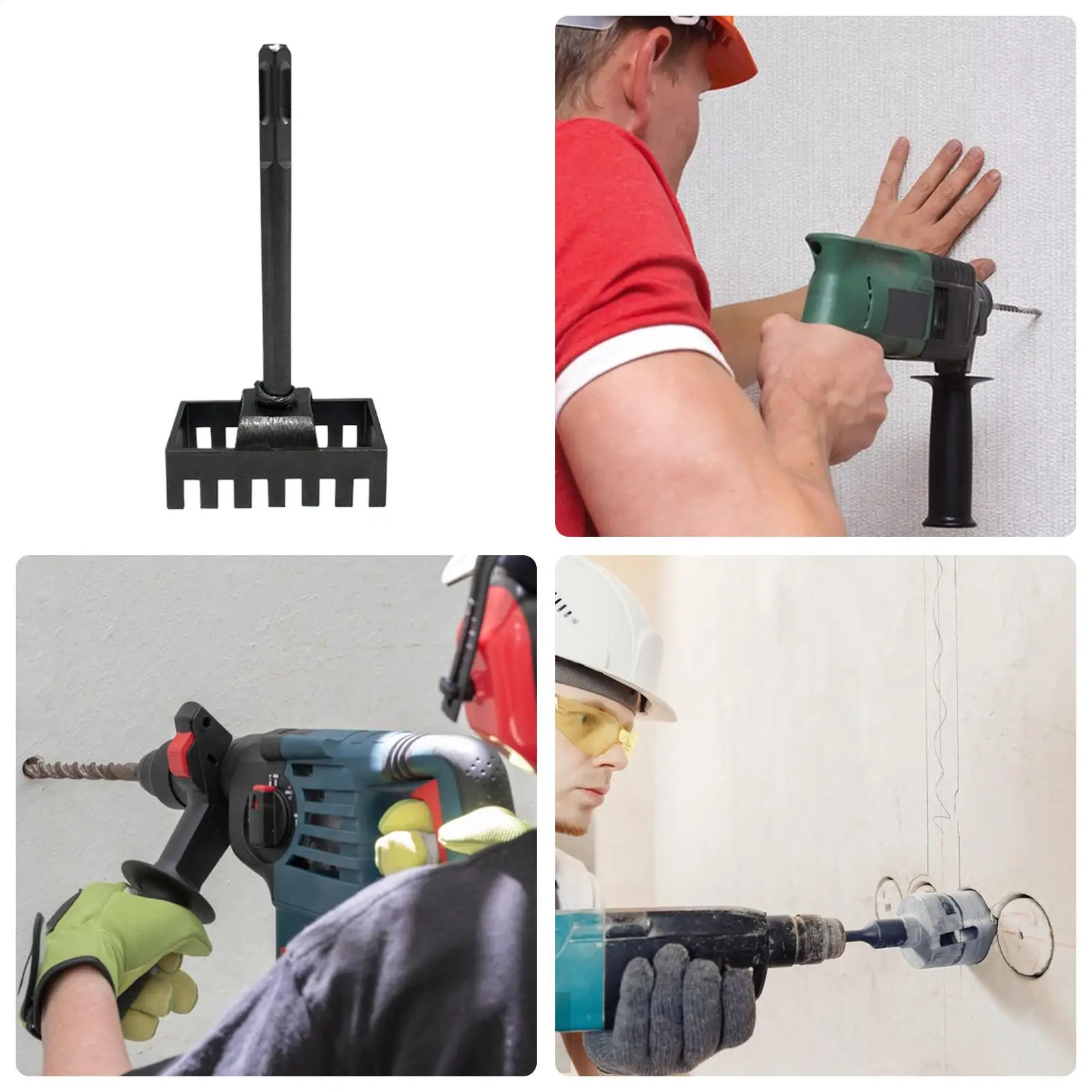 

Square Outlet Cutter Electric Hammer Outlet Cutter Oscillating Tool Quick Punch Grooving Hole Saw For Wood Splicing Board