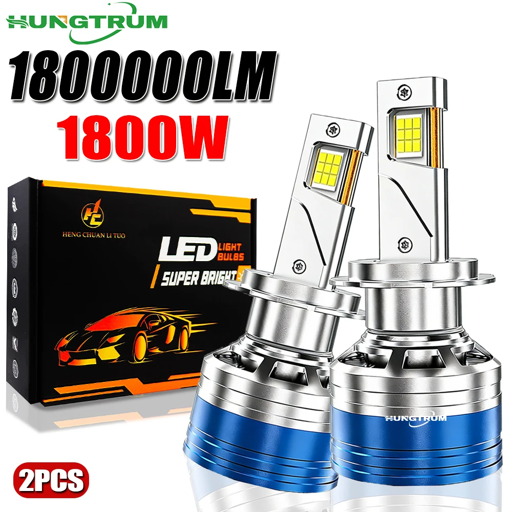 

Светодиодные лампы H4 H7 для фар, 1800000LM, суперяркие, H11 9005 HB3 9006 HB4, с вентилятором, турбо-светодиодные лампы, CANBUS, Plug and Play, 6000K, автомобильные фары