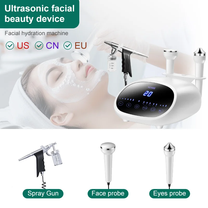 VLVEE Ultrasonic Facial Beauty Device Cleansing Face Skin Rejuvention and Tightening Anti Wrinkle Facial hydration Home beauty