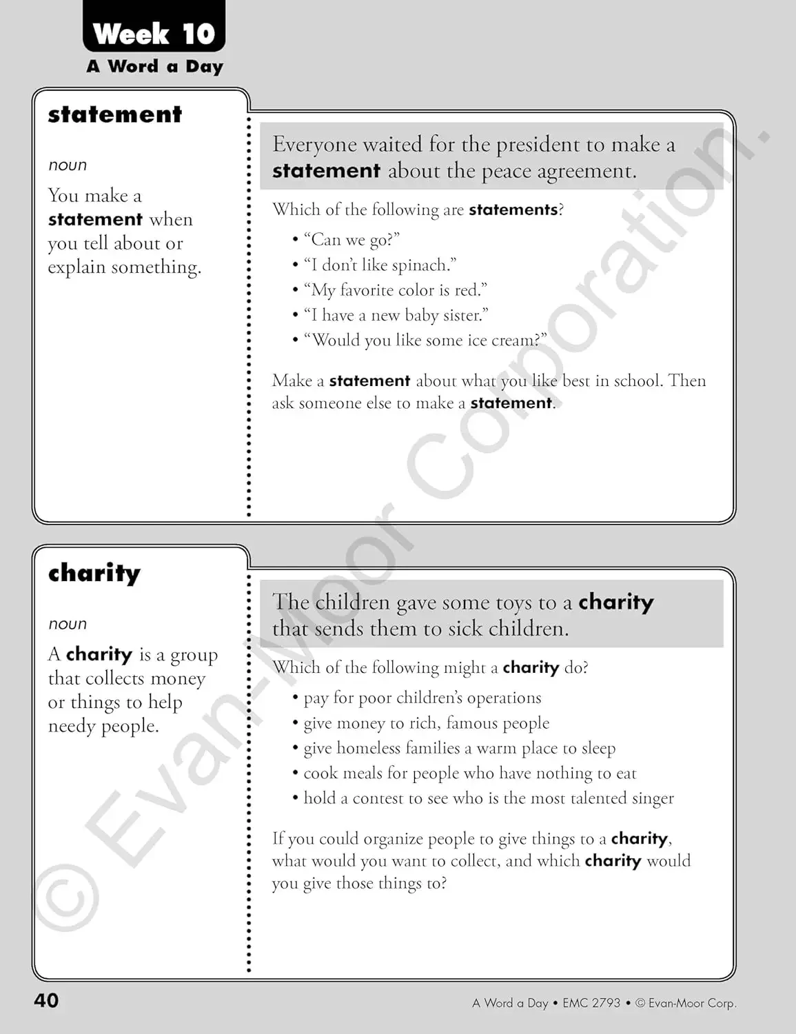 Evan-Moor A Word a Day, Grade 3 TE Workbook,aged 7 8 9 10, English book 9781596734098