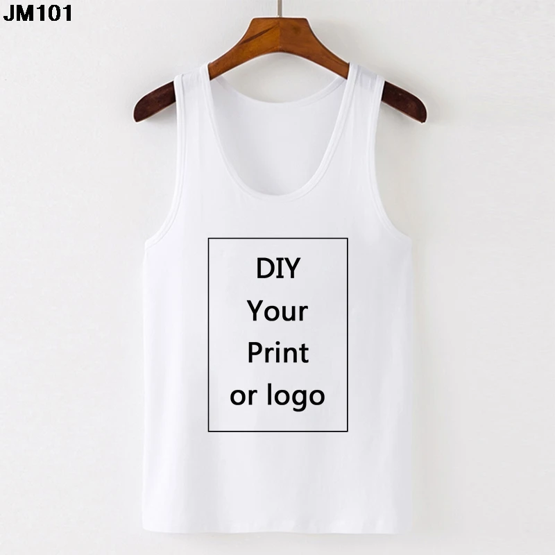 Customized Print Leisure T shirt Harajuku Sleeveless Women DIY Your Like Photo or Logo Vest T-shirt Custom Camisole Tops Tshirt