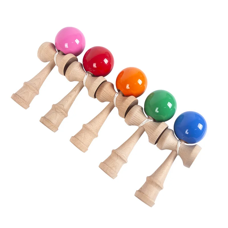 Pelota de madera japonesa para niños y adultos, pelota de habilidad para deportes al aire libre, ejercicio, coordinación mano-ojo, Kendama