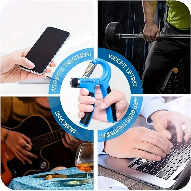 Hand Grip Strengthener Adjustable Resistance Men and Women Finger Massager Expander Workout Strength Muscle Wrist Gym Equipment image 6
