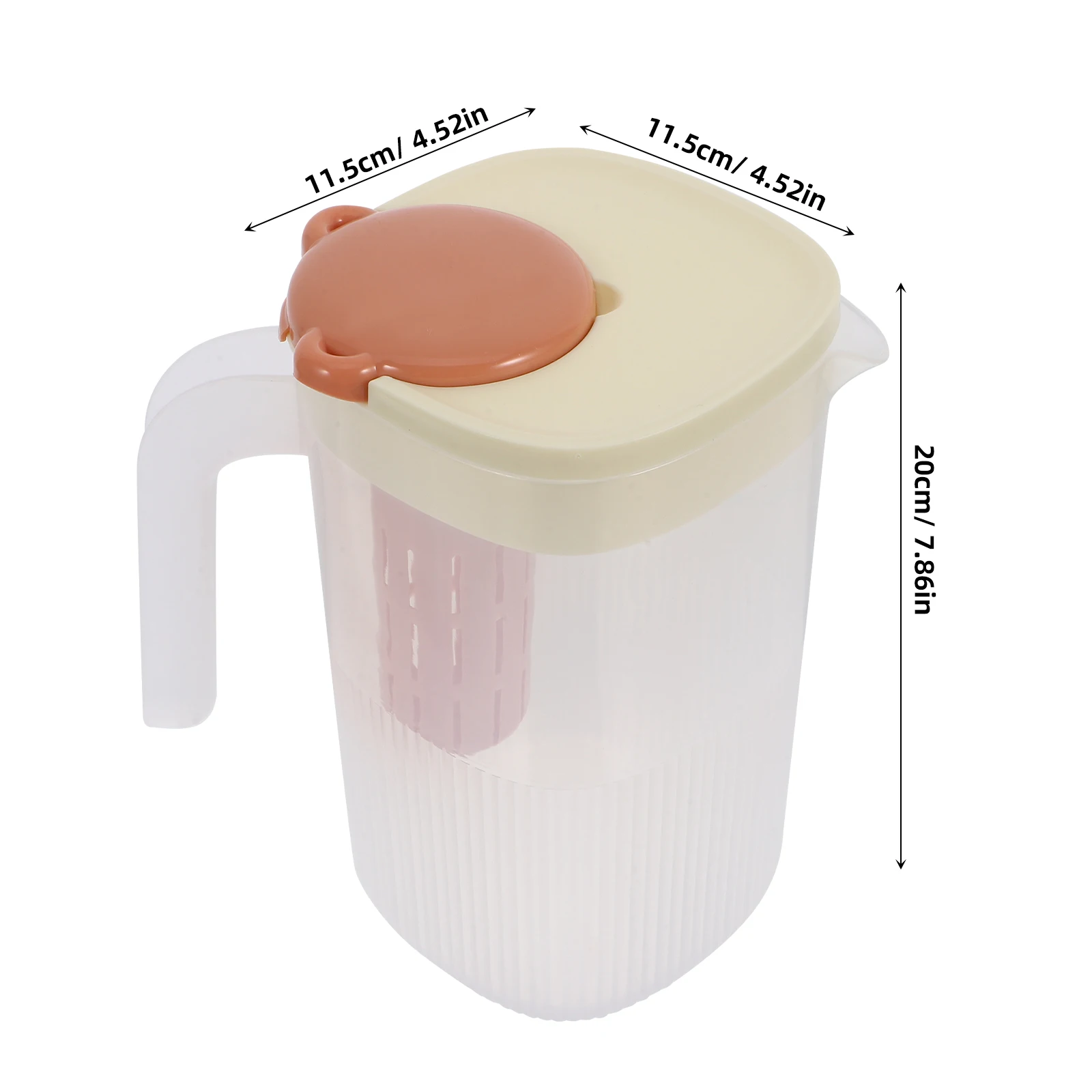 

2200ml Large Capacity Jug Clear Pitcher for Juice Lemonade Tea Beverage Food Grade Plastic Fridge Door Compatible