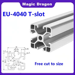 1PCS Silver 4040 T-slot European Standard Anodized Aluminum Profile Extrusion Length 100-1000mm Linear Rail for 3D Printer CNC