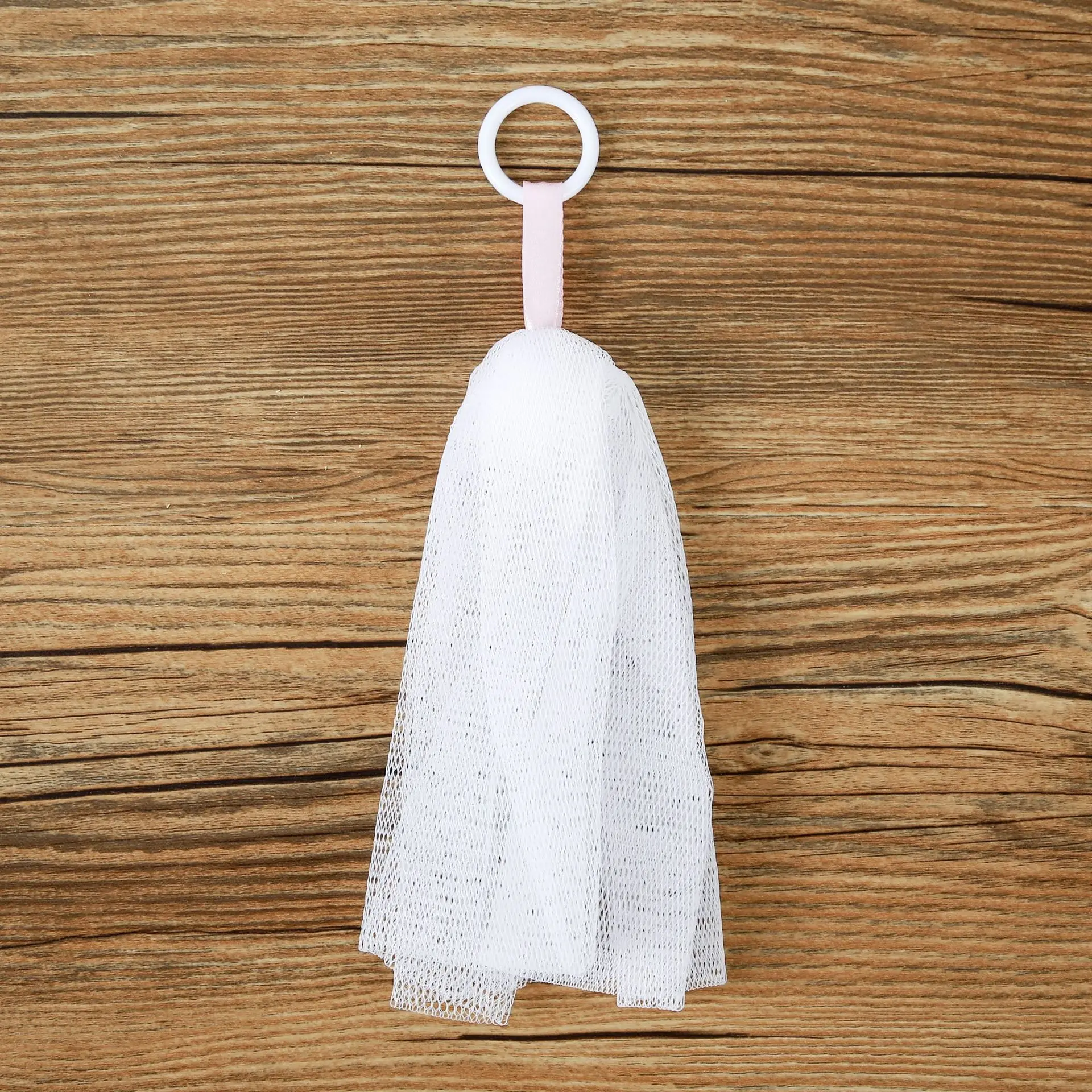 Japanese-style Soap Foaming Nets with Hanging Loops for Facial Washing, 5 Pieces Set