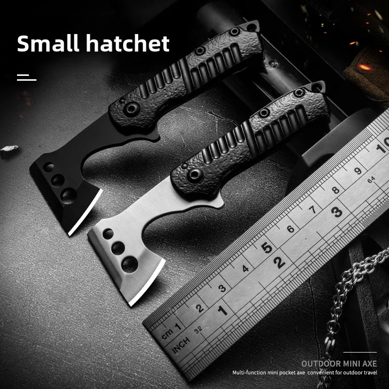 Outdoor Knives Mini Handheld Axe Keychain Pendant Accessory Open Box Express Knife Camping Defensive Folding Axe Kitchen Knives