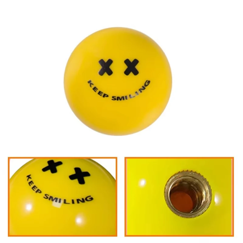 Keep Smiling Universal Round Ball Car Gear Shift Knob Manual Transmission Shifter Lever Head JDM Style Car Interior Modification 3
