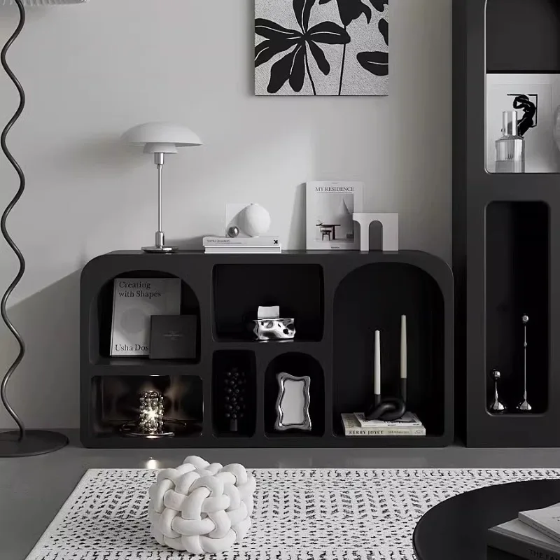 Living Room Locker Figure Storage Cabinet Floor-to-ceiling Bookcase Cave Black Bedroom Side