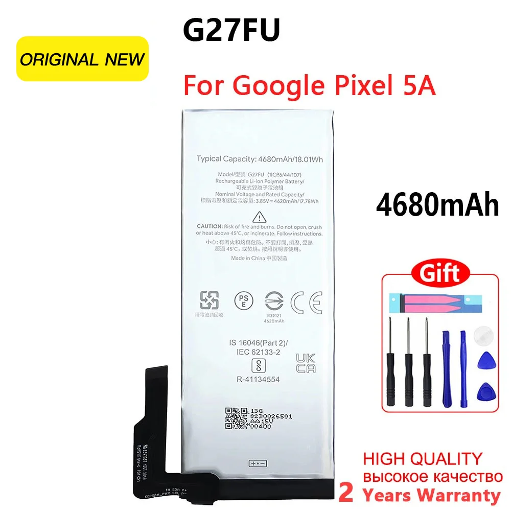 100% Orginal Replacement Battery G025A-B G27FU GTB1F For Google Pixel 5  5A 5XL Batteries Batteria+Tools Tracking number