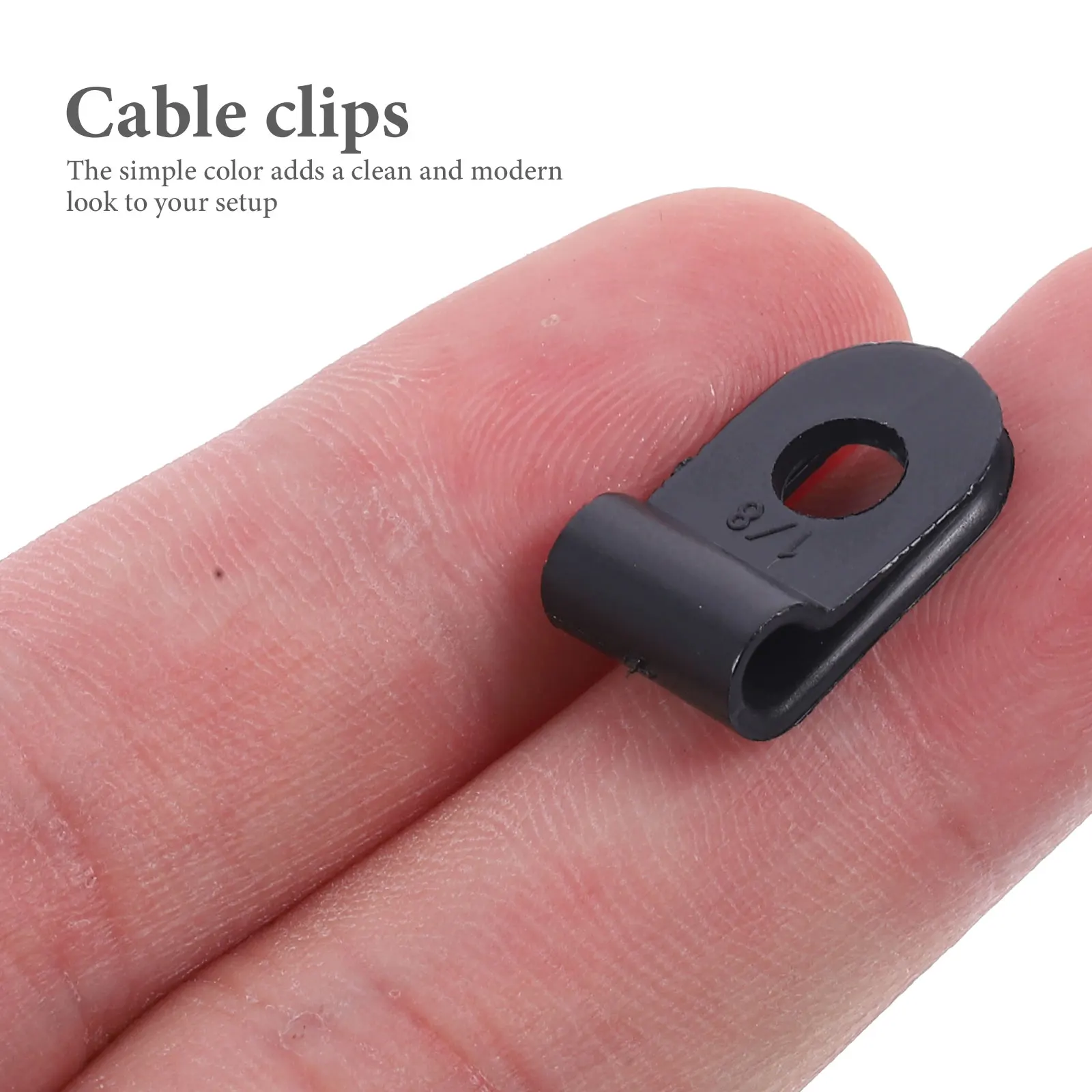 

100pcs Nylon R Type Cable Clamps ganizer White for Wire Management 21 25mm PVC Durable Reliable Extends Cable Lifespan