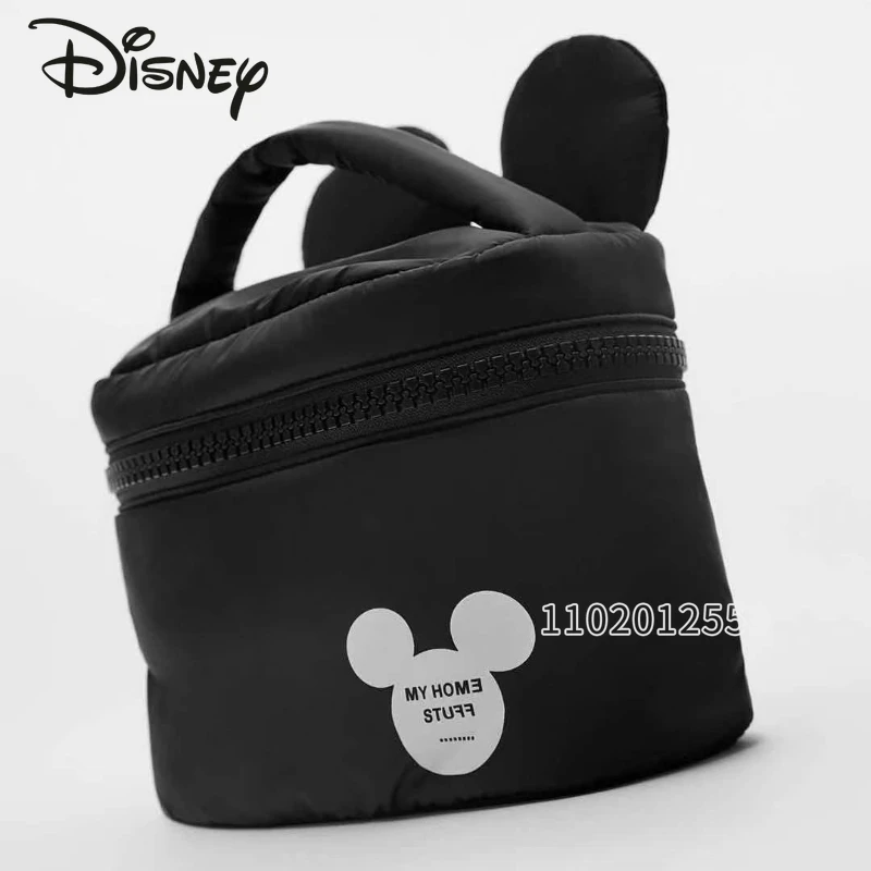 Disney Mickey New Cosmetic Bag Fashion Portable Makeup Bag High Quality Cartoon Fashion Travel Storage Bag Large Capacity
