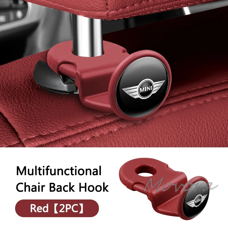 Crochets de rangement suspendus pour intérieur de voiture, 2 pièces, organisateur pour MINI Cooper F54 F55 F56 R56 R60 SONE Roadster Clubman Coupe, autocollant