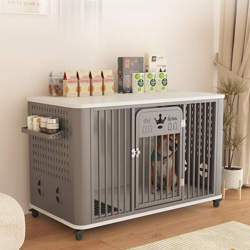 

Jiangtaoxi Wooden Pet Dog Cage Italian Cat and Dog Universal Nest Medium and Small Dog Villa Light Luxury Home Style