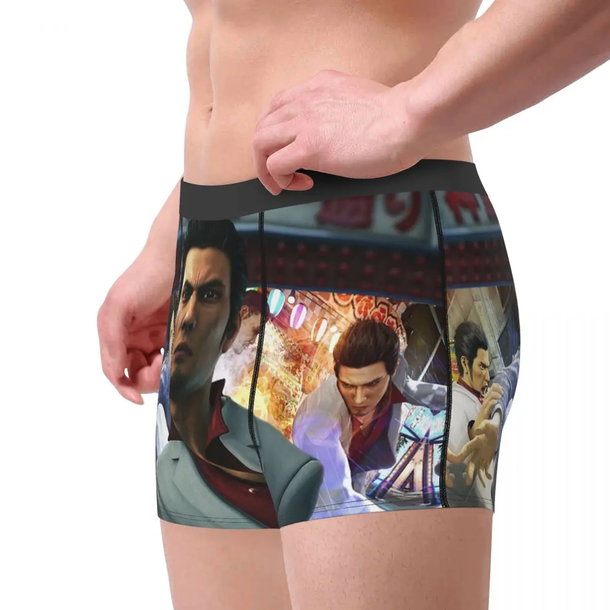 الملاكم السراويل السراويل مرحبا بكم في Kamurocho Kiryu Kazuma سراويل داخلية مريحة للرجال ل أوم رجل صديقها هدية #4