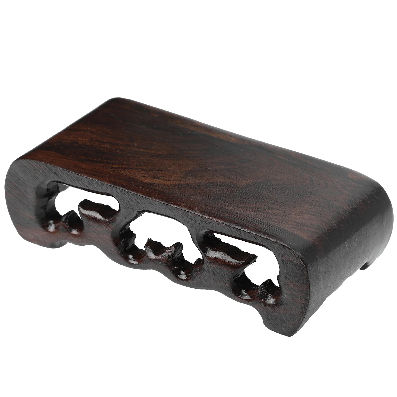 

Solid Wood Flowerpot Display Base Rectangular Shape Wooden Stand Indoor Outdoor Use Retro Style Bonsai Pedestal