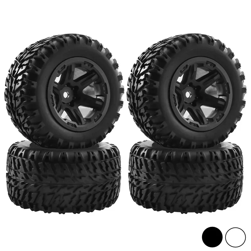 1/16 MJX Hyper Go H16 16207 16208 16209 16210 4pcs 104mm Rubber Wheel Tire Tyre 12mm Hex 1:16 RC Car Upgrade Parts